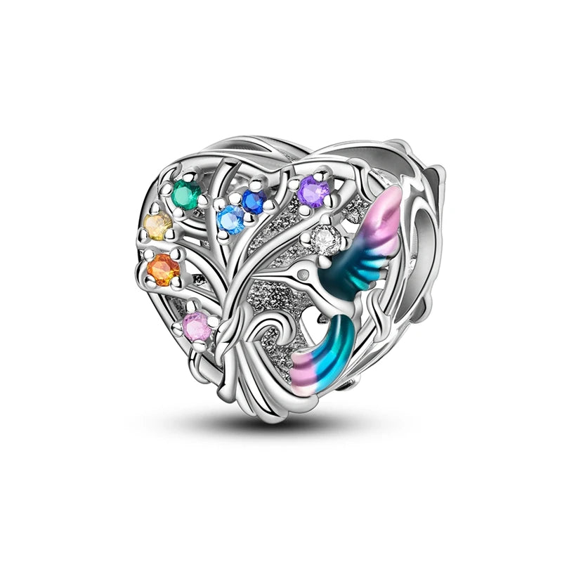 New Original Charms Beads Pendant 925 Silver Sterling Dog Cat Firefly Butterfly Dragonfly Charm For Woman Fashion Jewelry Making