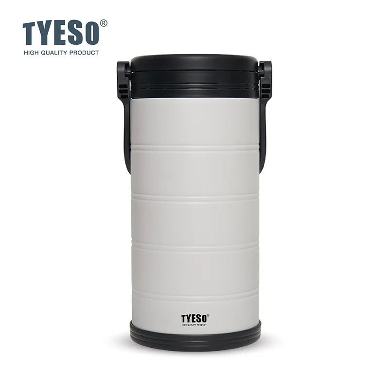 TYESO Large Capacity Vacuum Insulated Portable Cooler Portable Ice Box for Outdoor Camping Picnic Leakproof for Drinks Storage