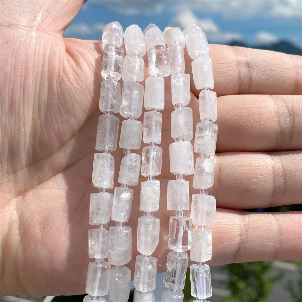 Natural Irregular Cylinder Stone Bead Charoite Amethyst Apatite Loose Charm Beads For Reiki Jewelry Making Bracelet Necklace DIY - Madeinsea©