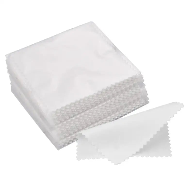 10*6.5cm/8*8cm 50pcs Silver Clean Polishing Cloth Soft Clean Wipe Wiping Cloth For Necklaces Rings Jewelry Clean Tool