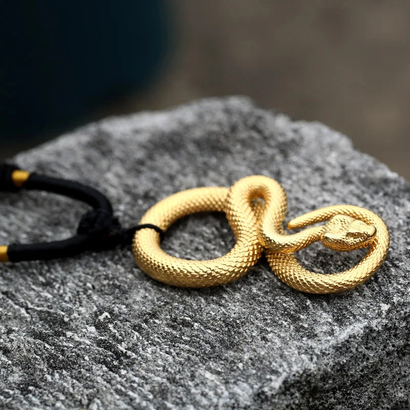 Fashion Vintage Women Men Snake Stainless Steel Pendant Chain Necklace Jewelry BP8-492