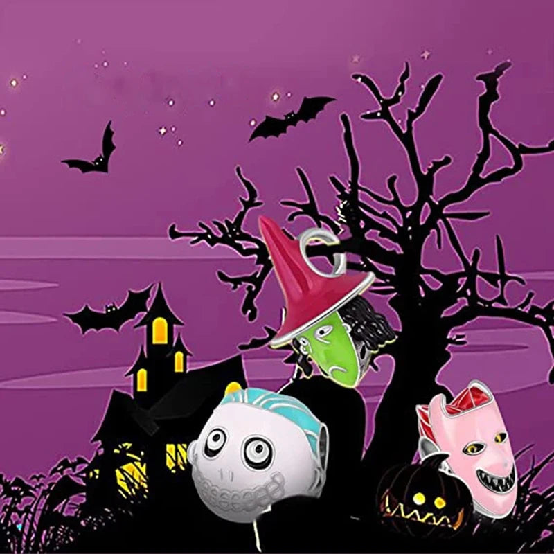 2024 New The Nightmare on Christmas Eve Charms Beads Fit Original Pandora 925 sterling silver Bracelet Necklace DIY Jewelry