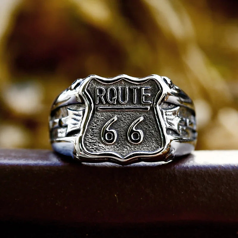 BEIER 2024 New Design Stainless Steel Ring American Style Ring Route 6