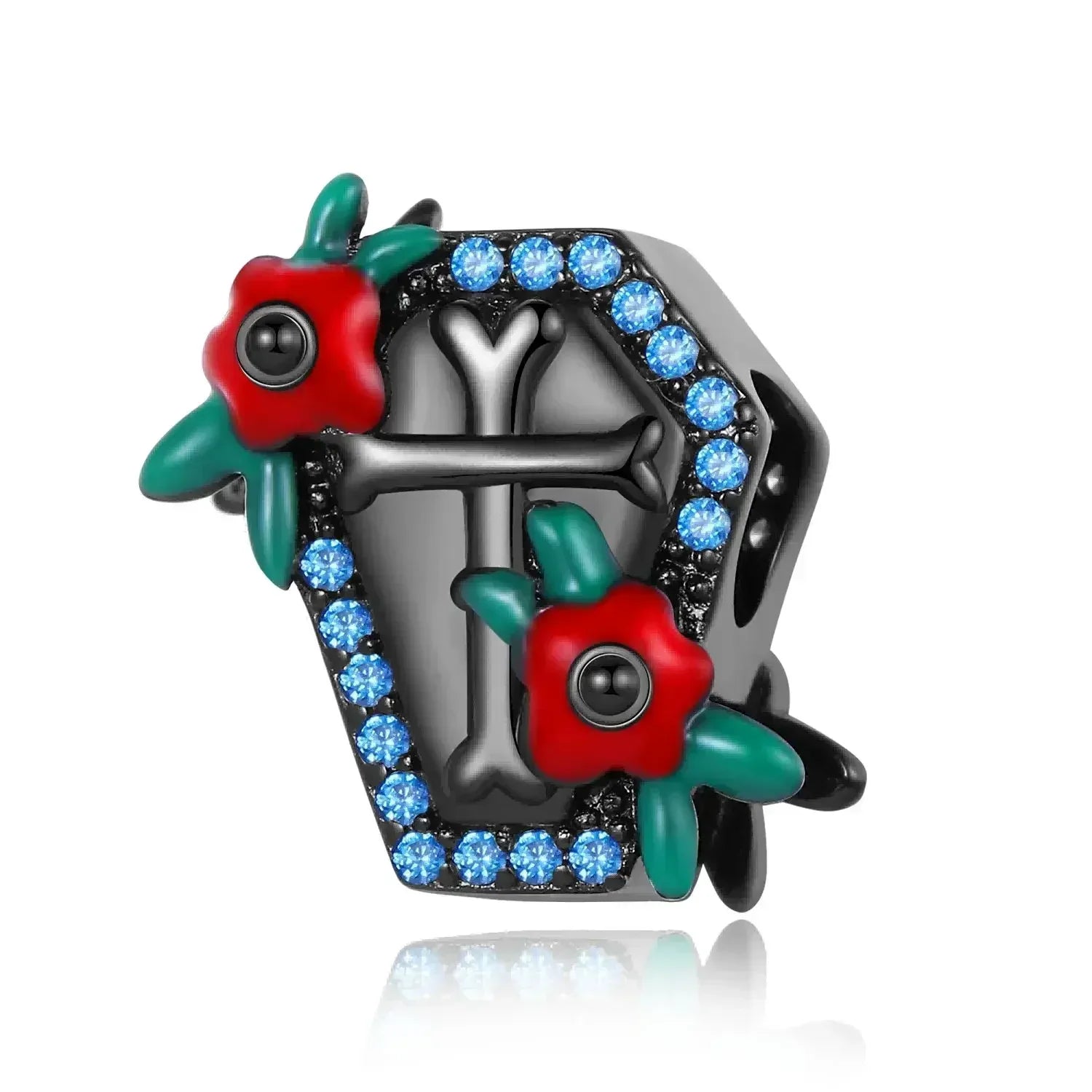 Halloween 925 Sterling Silver Skull Charm Luminous Pumpkin Bat Ghost Coffin Bead Pendant Ring Necklace Bracelet DIY Jewelry Gift