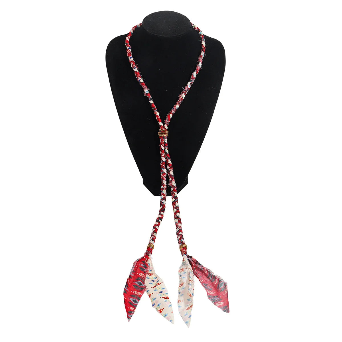 ZAA's New Handmade Woven Tie Style Scarf Necklace