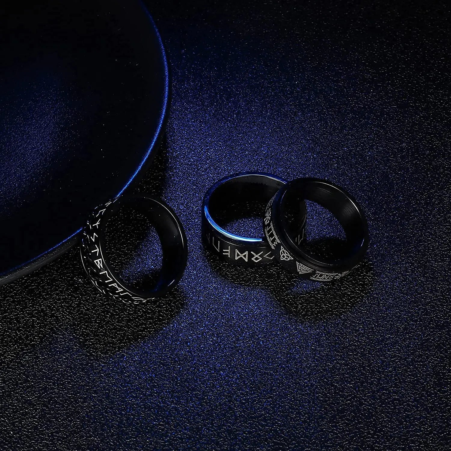Vintage Stainless Steel Odin Norse Viking Rune Rings For Men Women Cool Spinner Fidgets Rings Retro Nordic Amulet Jewelry Gifts - Madeinsea©