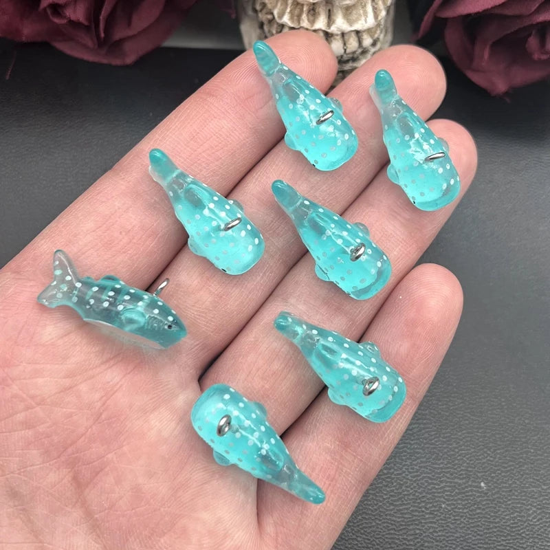10pcs of Acrylic Whale Pendants / Charms for DIY Necklaces & Earrings