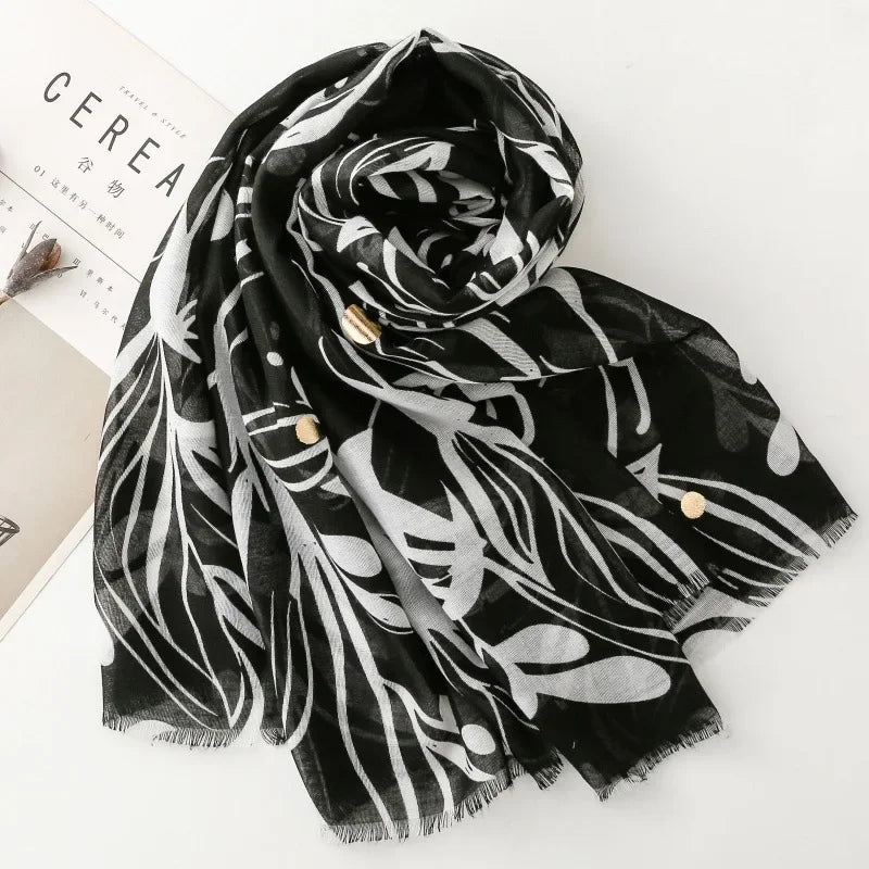 Women Scarf Shawl Bohemia Style Outfit Tassel Pashmina Muslim Hijab Wrap Lady Viscose Bufanda Foulard