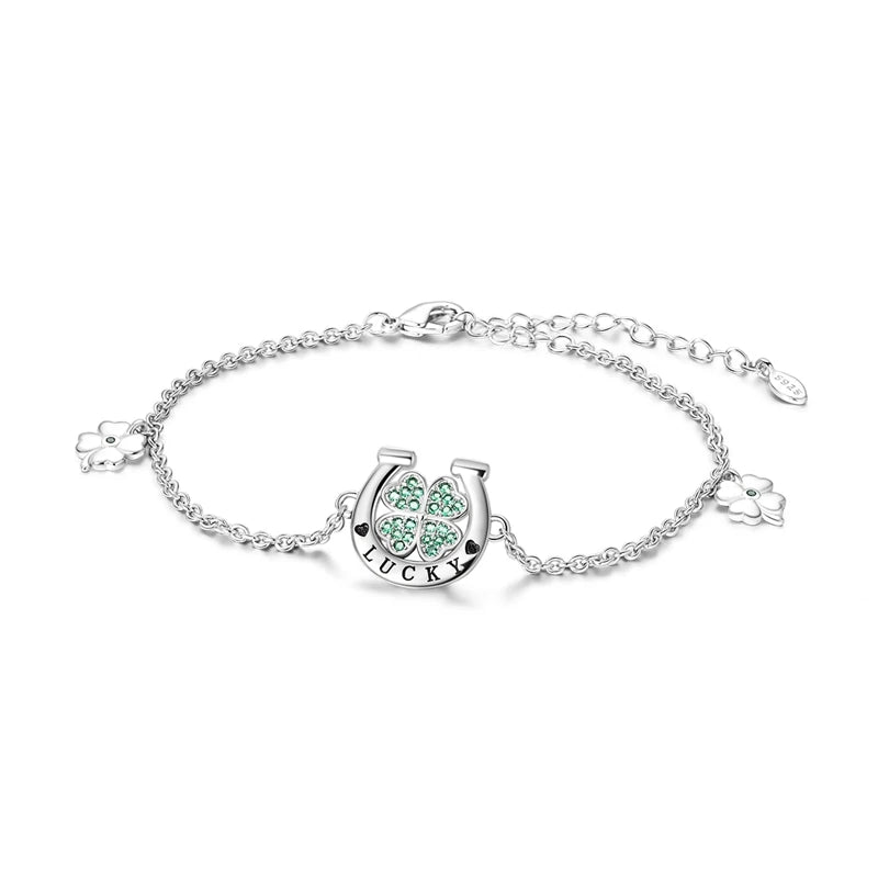 Trendy Bracelet For Women 925 Silver Sparkling Lucky Infinite Symbol Sakura Sunflower Butterfly Pendant Bracelet Wedding Jewelry