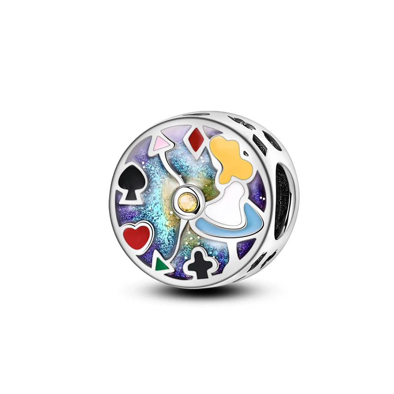 New 925 Silver Magic Zircon Butterfly Princess Angel Cat Pink Charms Beads Fit 3mm 925 Original Bracelet DIY Party Jewelry