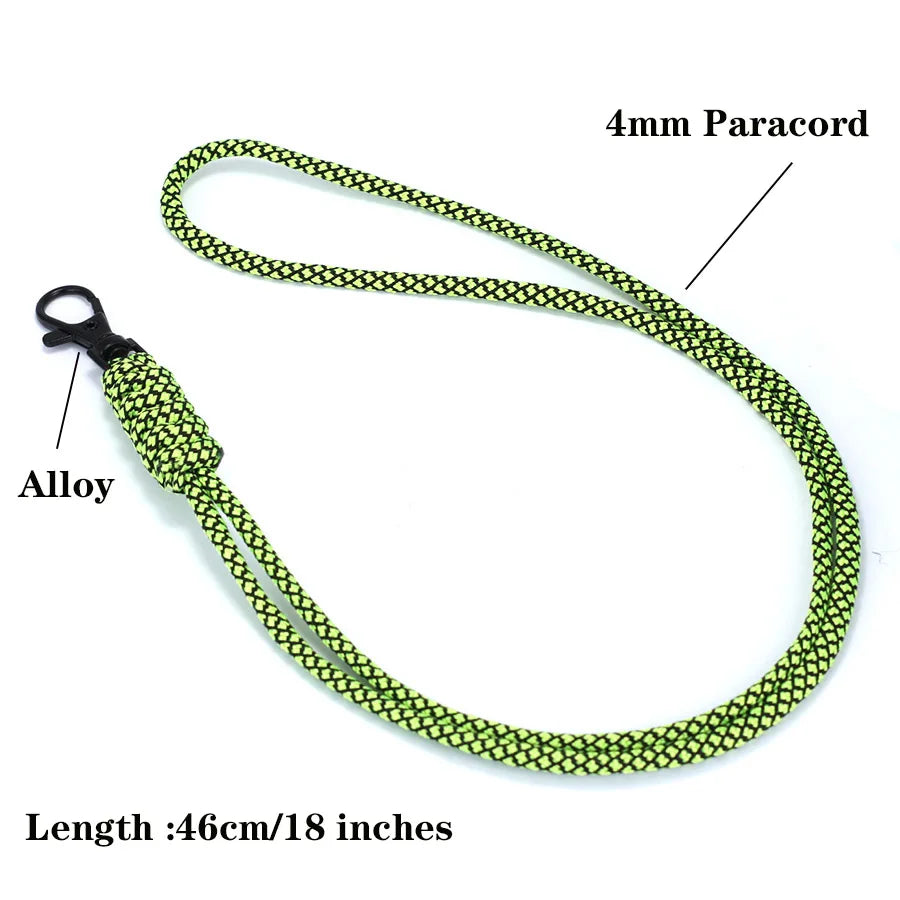 Handmade Paracord Keychain Mobile Phone Student Card Lanyard Mountaineering Survival Key Ring Elderly Anti Slip Hanging Rope