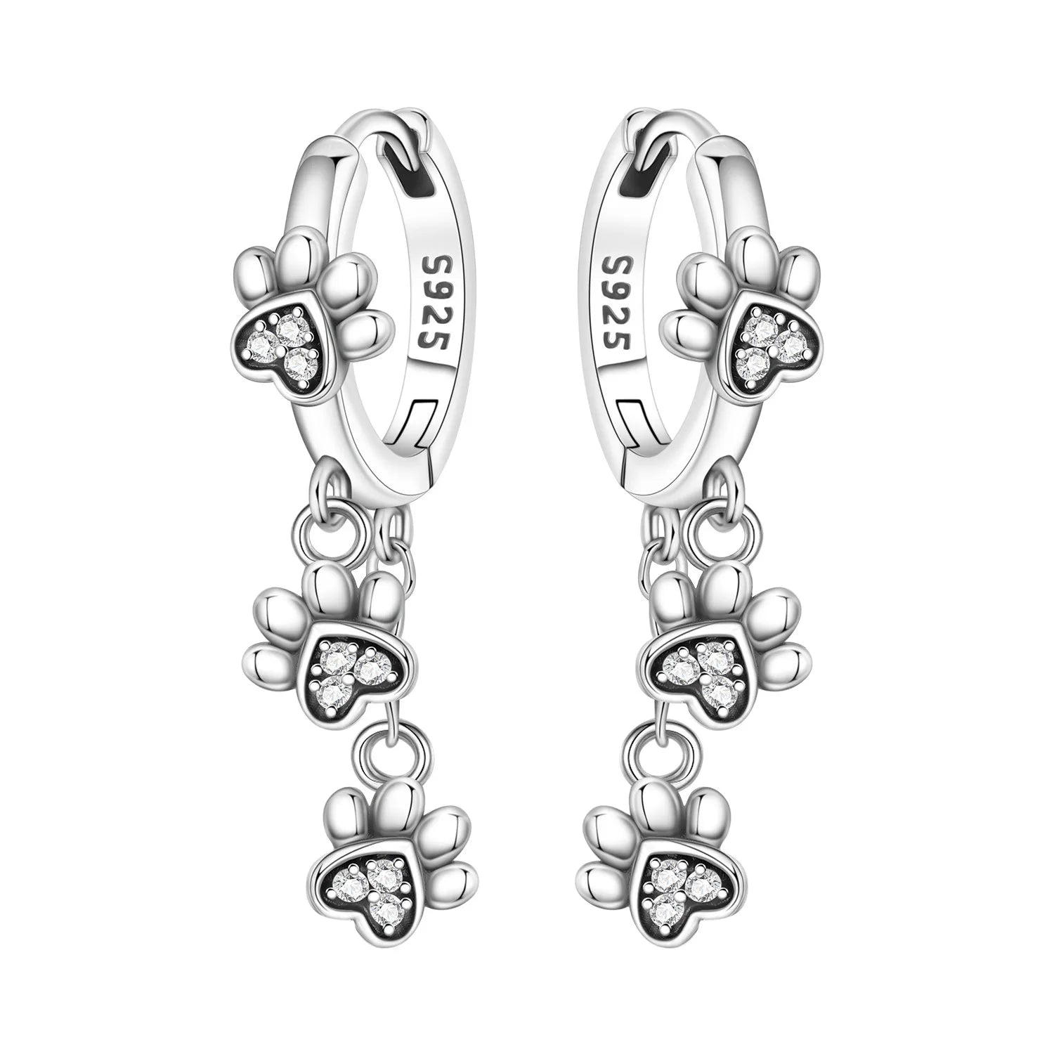 PANPOKI 925 Sterling Silver Simple Double-layer Tassel Drop Earrings Women Earrings Charm Versatile Party Jewelry Trendy Gifts