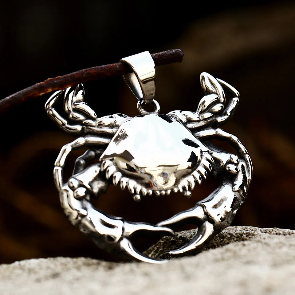 Stainless Steel Crab Pendant