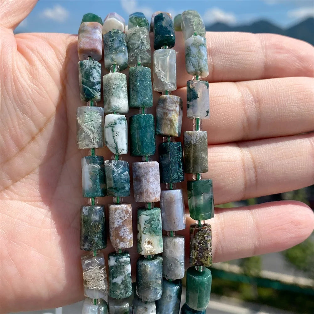 Natural Irregular Cylinder Stone Bead Charoite Amethyst Apatite Loose Charm Beads For Reiki Jewelry Making Bracelet Necklace DIY - Madeinsea©