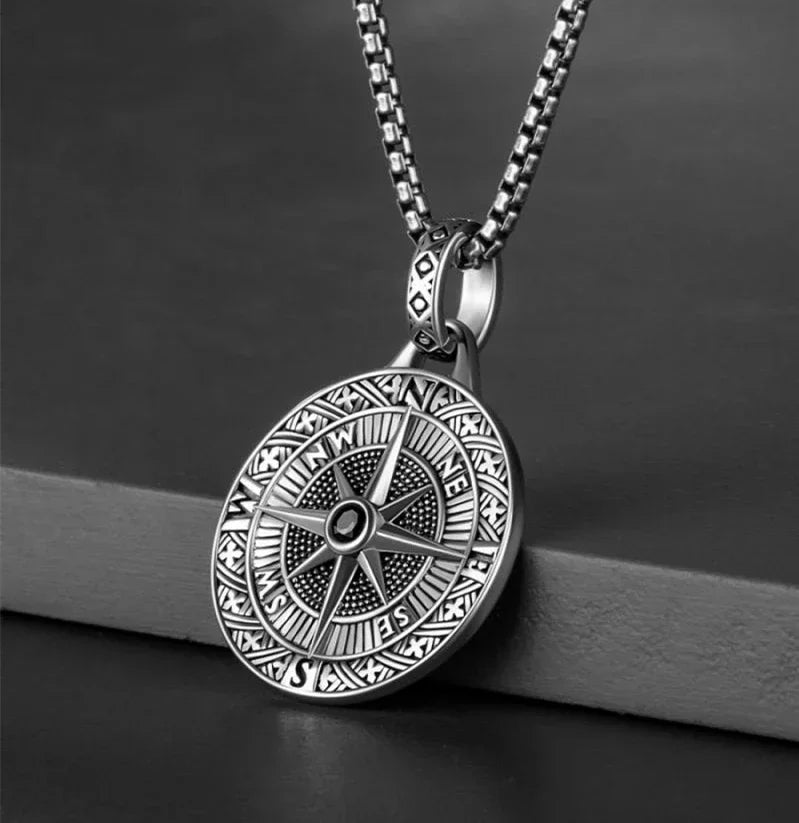 Retro Neptune Poseidon Trident Necklace Ukraine National Emblem Pendant Men\\\\\\'s Fashion Cool Trendy Jewelry Accessories