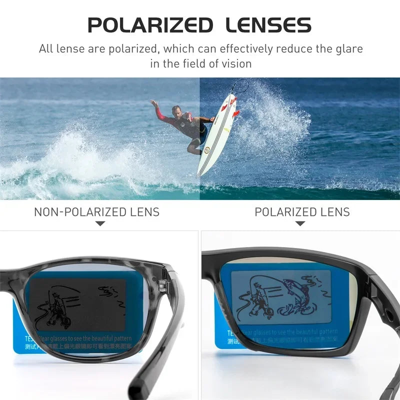Kapvoe Polarisierte Wanderbrille für Herren, UV400-Gläser, PC-Gläser, HD-Gläser, Outdoor-Sonnenbrille 2025