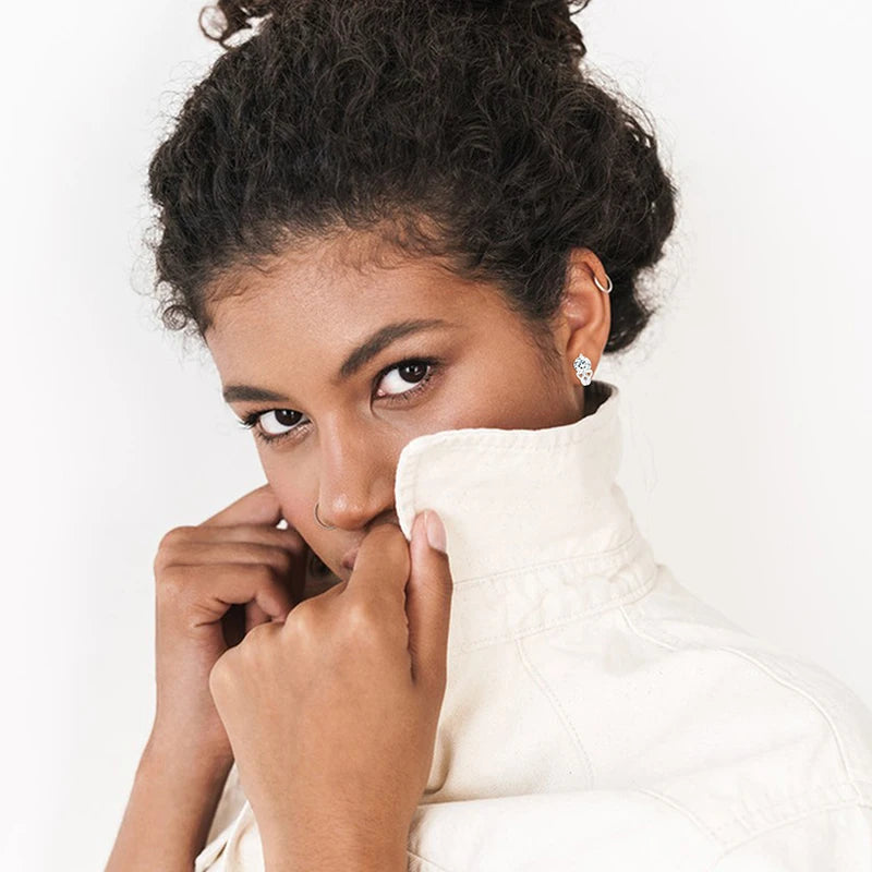 Classic Skeleton Moissanite 925 Earring For Women Jewelry Top Quality 100% s925 Sterling Silver Fashion Earrings Engagement