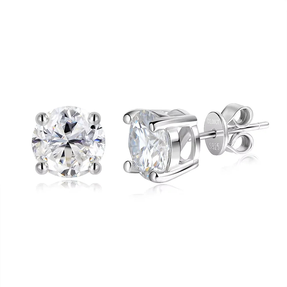 Serenity 0.1-3ct Moissanite Earrings Women Men Gift S925 Sterling Silver Sparkling Lab Diamond Stud Earrings Plated 18K Jewelry - Madeinsea©