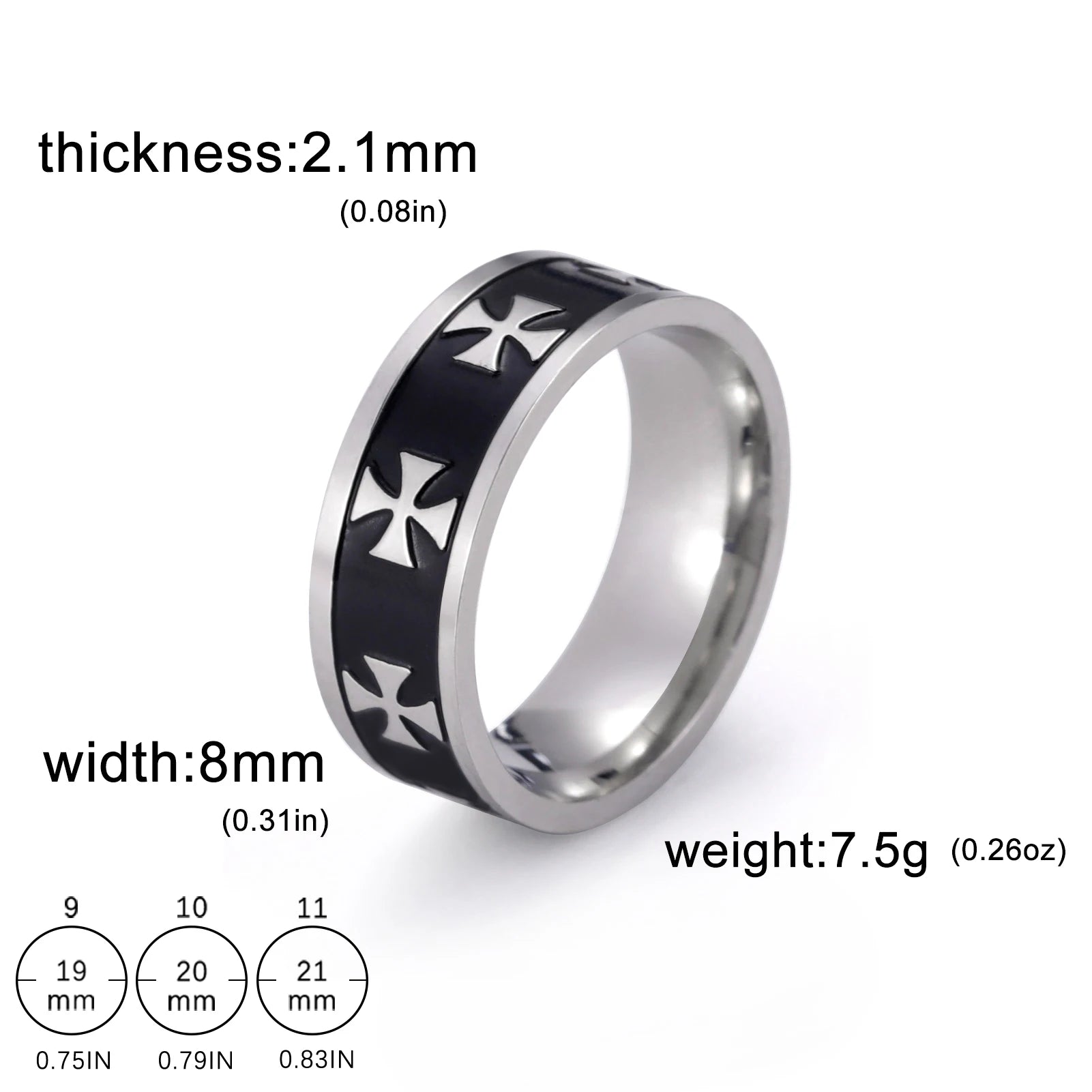 HIPEE Classic Stainless Steel Couple Rings Black Four Leaf Clover Simple Finger Ring Women Men Ring Engagement Wedding Jewelry