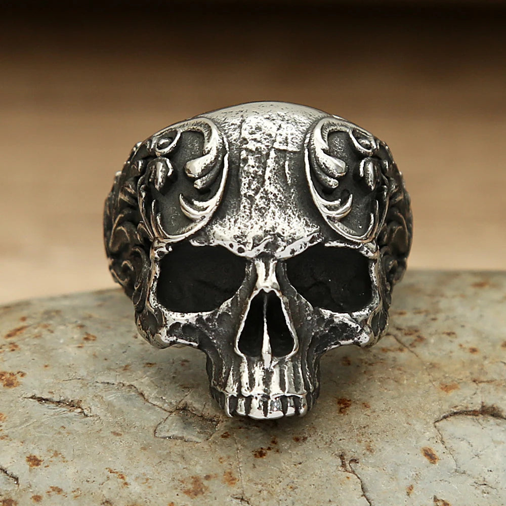 Men's Vintage Skull Ring Gothic 316L Stainless Steel Biker Rings For Men Women Punk Motorcycle Band Jewelry Gift Dropshipping - Madeinsea©