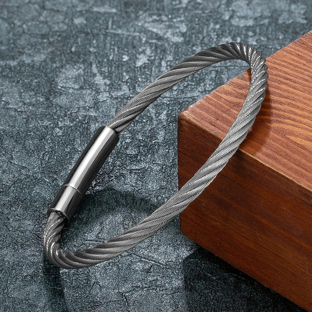 Wire rope bracelet discount