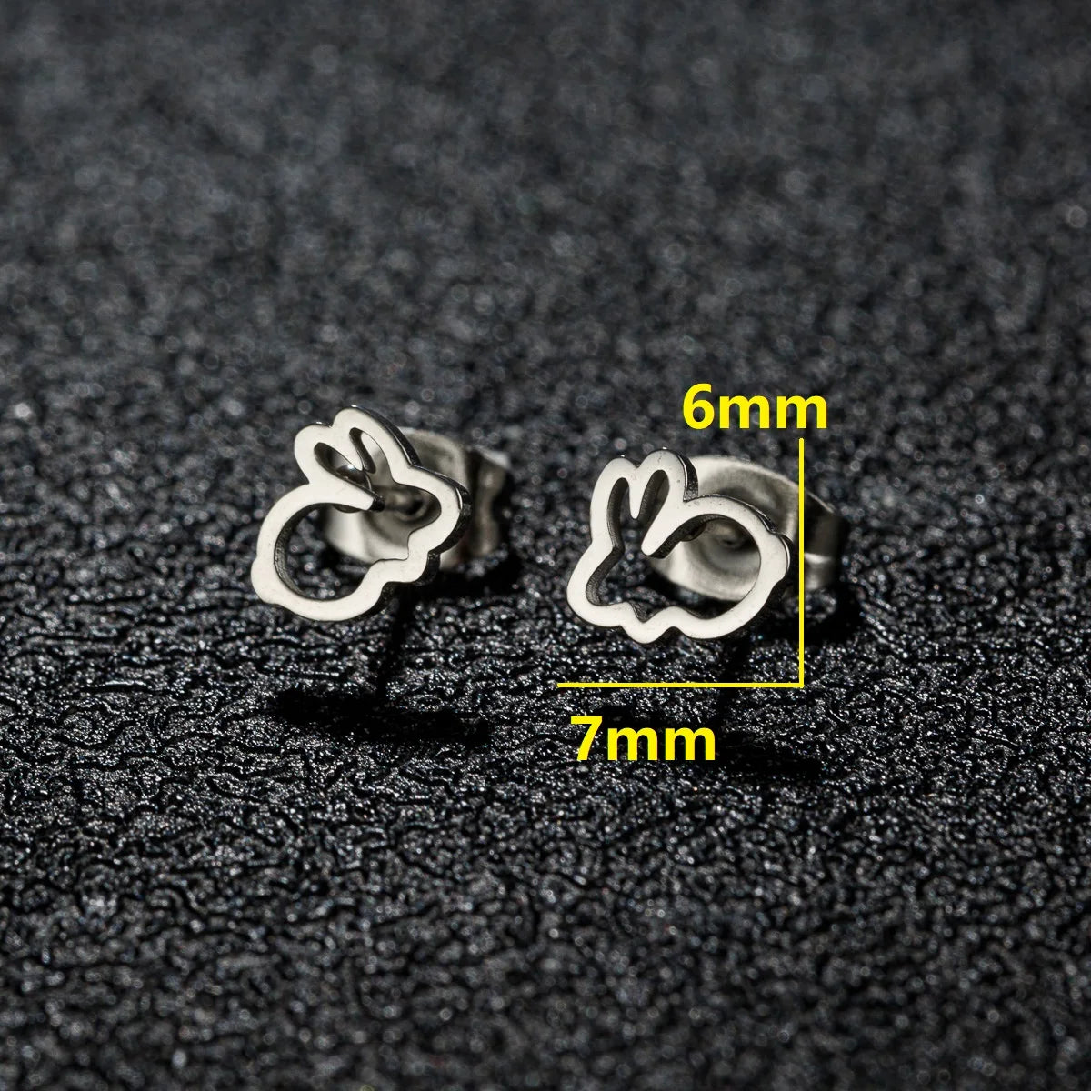 Cute Animal Paw Rabbit Carrot Stainless Steel Earrings Studs Woman Charms Trendy Jewelry Decoration Birthday Party Gift for Girl