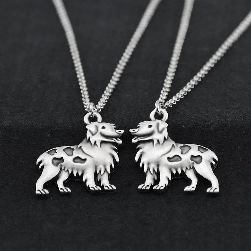 New Jack Russell&Australian Shepherd Pendant Dog Necklace Women Men Jewelry Boho Stainless Steel Chains Lover Choker Party Gift