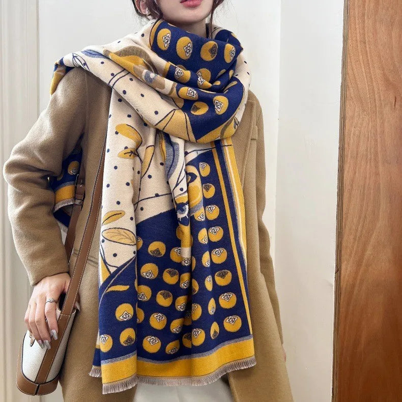 Print Cashmere Scarf Women Thick Warm Winter Blanket Brand Female Luxury Quality Shawl Wrap Bufanda 2025 Poncho Echarpe Pashmina