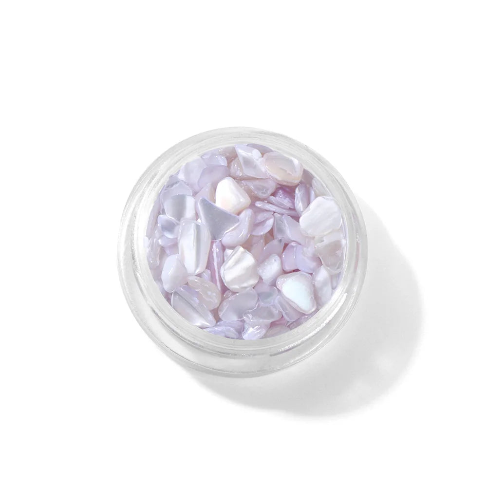 Unregelmäßige Abalone-Fragmente, Splitter, Kiesel, Muschelglitzerflocken für Nagelkunstdekoration, DIY-Charm-Maniküre-Accessoires