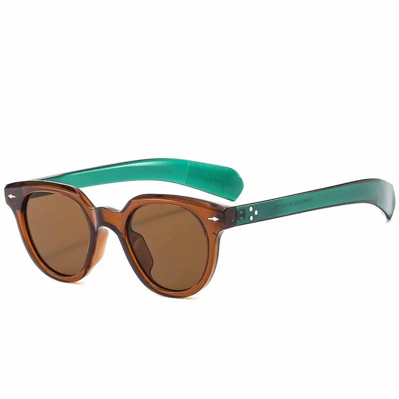 2025 Ins Popular Women Square Sunglasses Men Vintage Brand Design Rivets Oval Punk Female Shades UV400 Fashion Male Sun Glasses