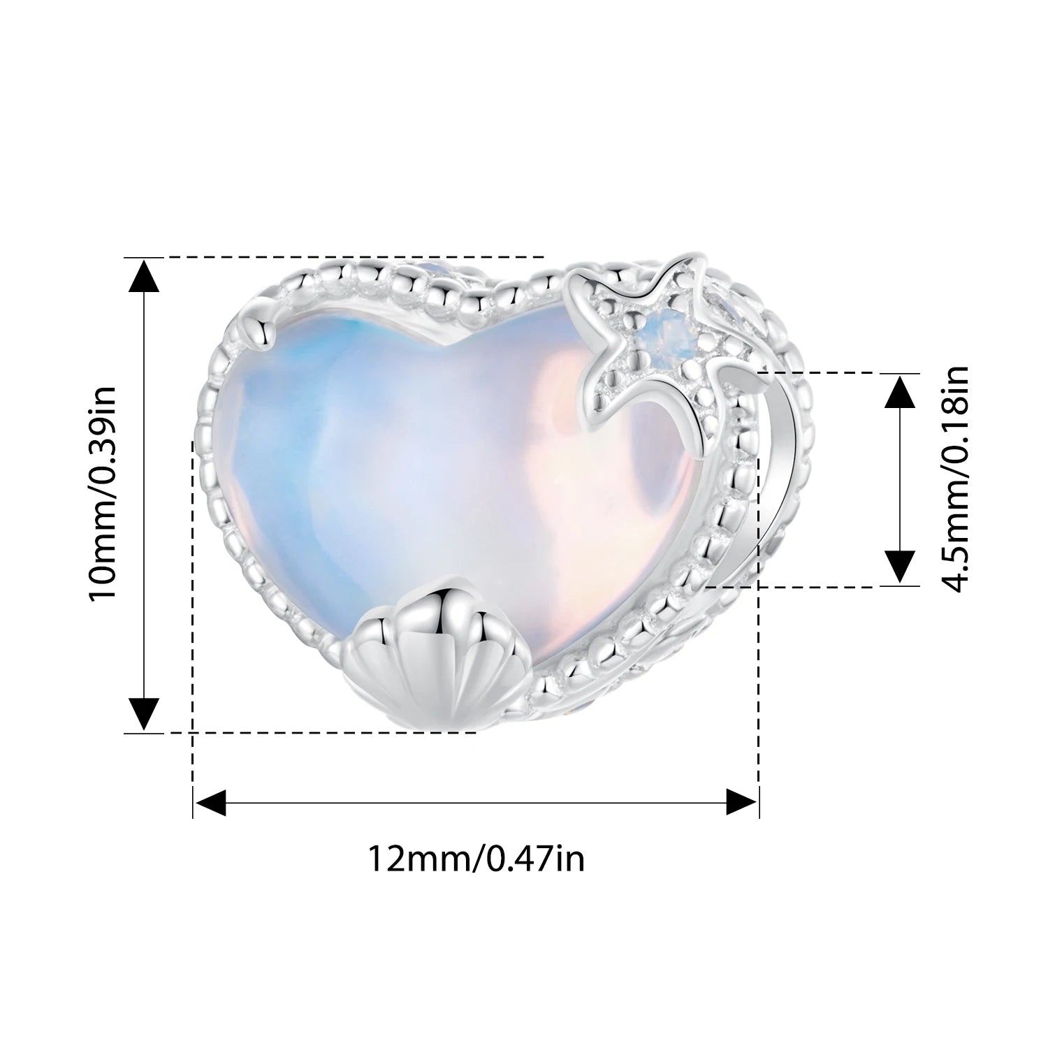 BISAER 925 Sterling Silver Blue Ocean Charm Bead Shell Starfish Turtle Pendant Fit Women DIY Bracelet Fine Jewelry Vacation Gift