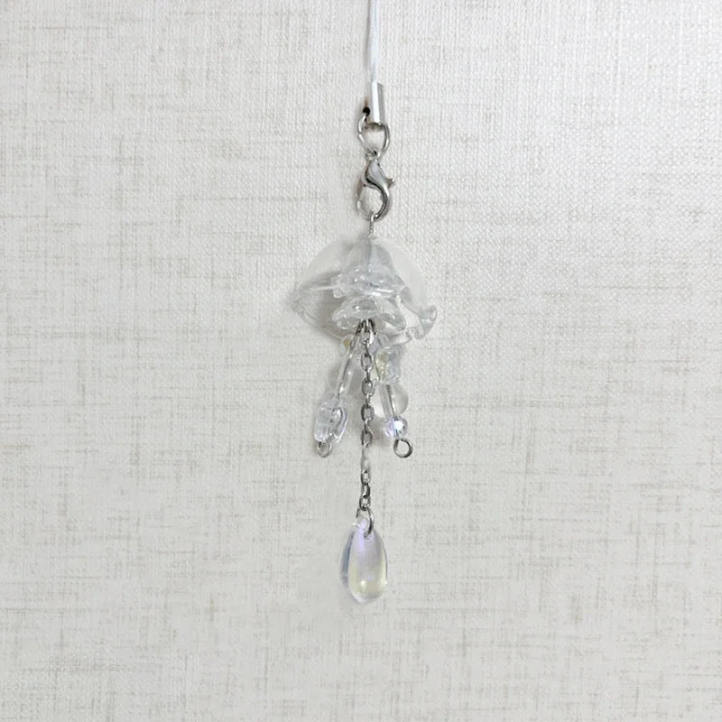 Handmade jellyfish mobile phone charm y2k original  keychain