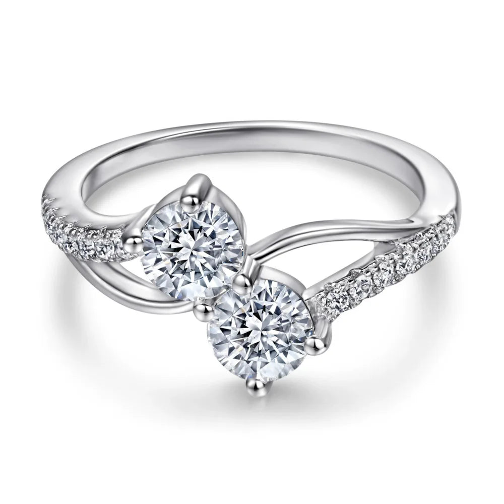 JH Moissanite 925 Silver Ring for Women D Color Shining Moissanite Gemstone Engagement Ring Fine Jewelry Lab Diamond - Madeinsea©