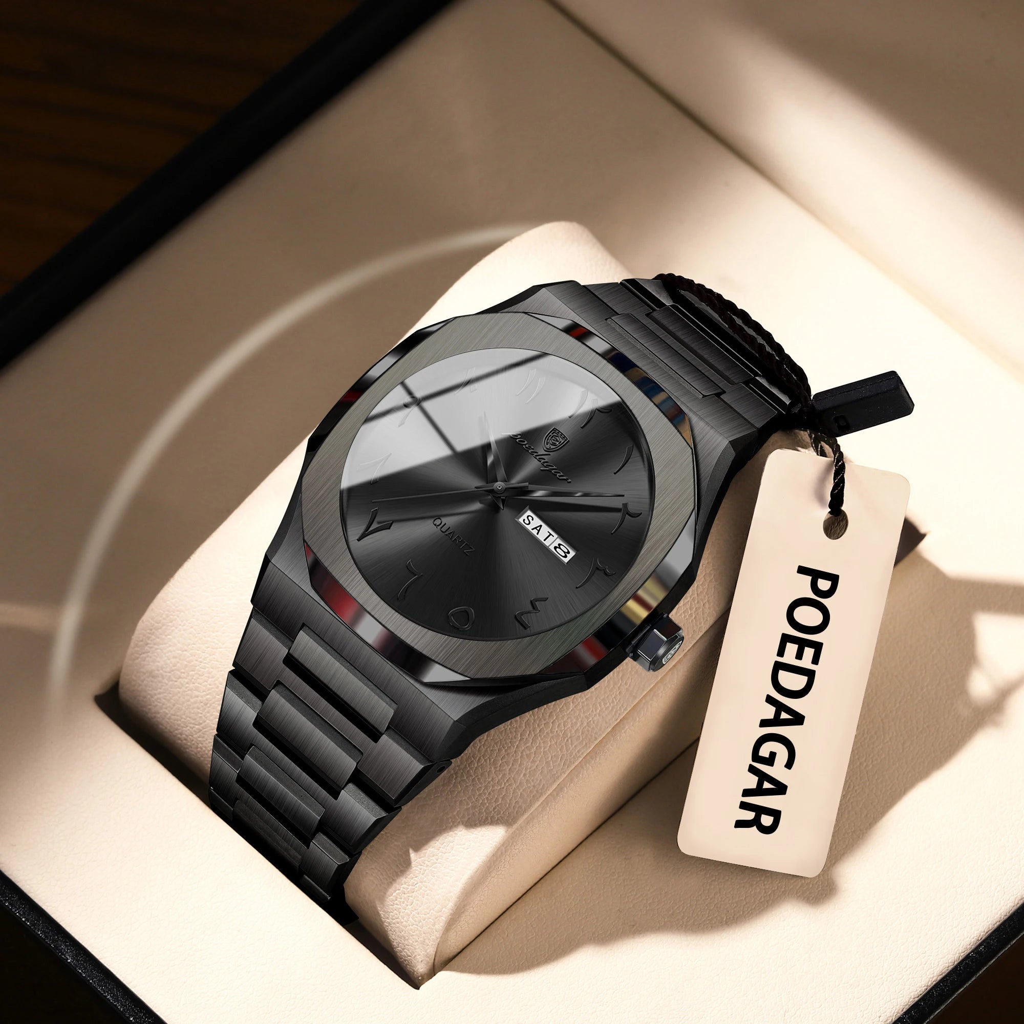 POEDAGAR Military Watch For Men Waterproof Luxury Week Calendar Man Wristwatch Quartz Stainless Steel Fashion Men's Watches Male - Madeinsea©