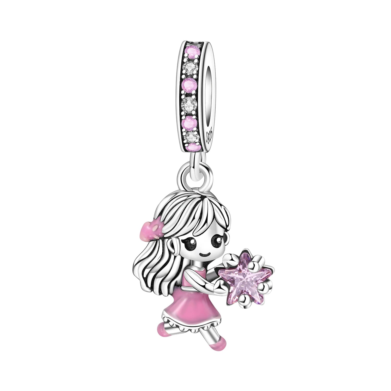 PANPOKI 925 Sterling Silver Boy And Cute Bear Pendant Charms Beads Fit Bracelets DIY Party Trendy Gifts Jewelry Accessory