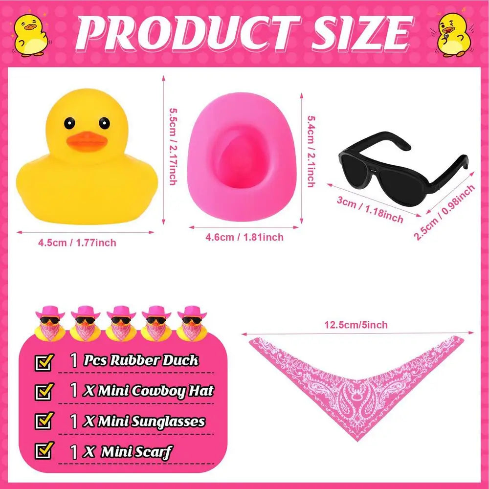 Car Rubber Duck Cowboy Rubber Duck Cool Dashboard Ornament Sunglass Car Duck for Dashboard Toy Car decoration Accessories