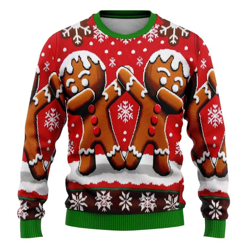 Christmas Fake Lapel Ugly Sweater For Men Hot Popular Loose Pullover Sweatshirt Festival Party Unique Gift Xmas Sweaters 2026