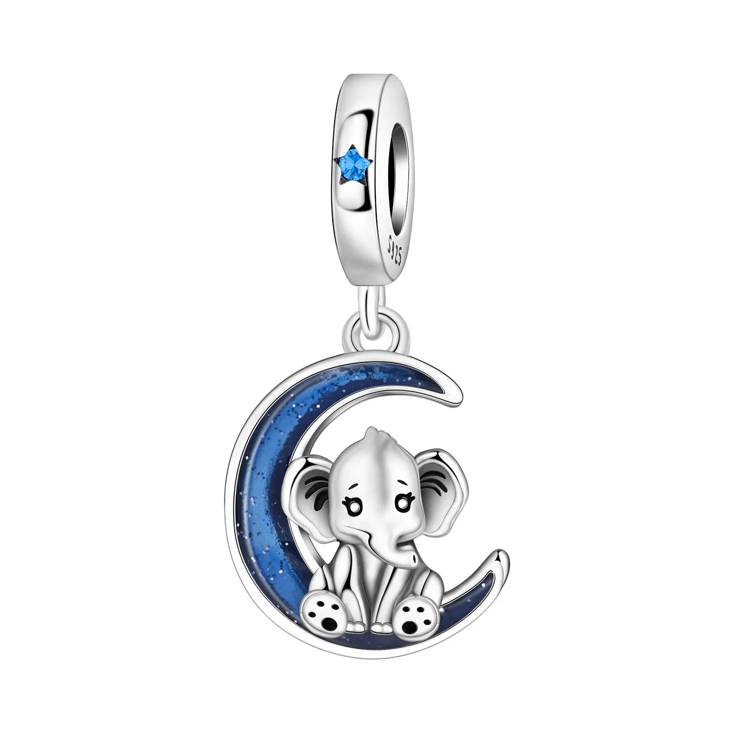 PANPOKI 925 Sterling Silver Cute Panda Animals Beads Original Pendants Bracelet Charm Jewelry Party DIY Trendy Gifts