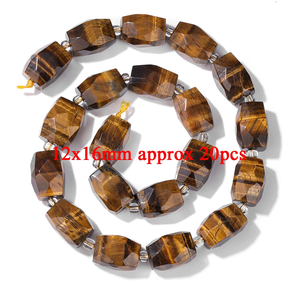 High Quality Yellow Tiger Eye Stone Beads Natural Round Heart Rondelle Cube Irregular Loose Spacer Bead For Jewelry Making DIY