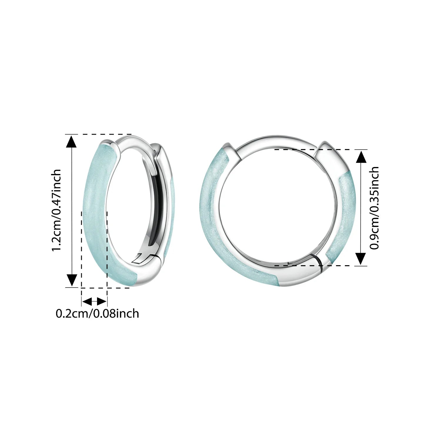 WOSTU 925 Sterling Silver Pink Round Hoop Earrings  Colors Heart Original Cute for Women Girl Daily  Fine Jewelry Birthday Gift