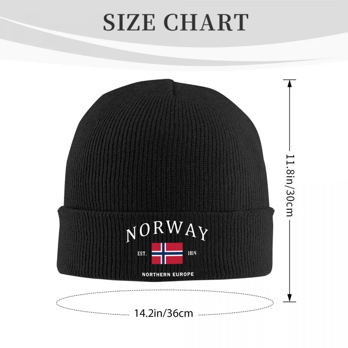 Norway Flag Skullies Beanies Caps Unisex Winter Warm Knitting Hat Women Men Street Adult Norwegian Patriotic Pride Bonnet Hats