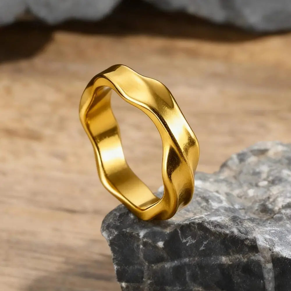 Vnox 2026 New Mobius Ring for Men Boys, Oxidized Twisted Stainless Steel Finger Band,Retro Endless Love Anniversary Gift for Him