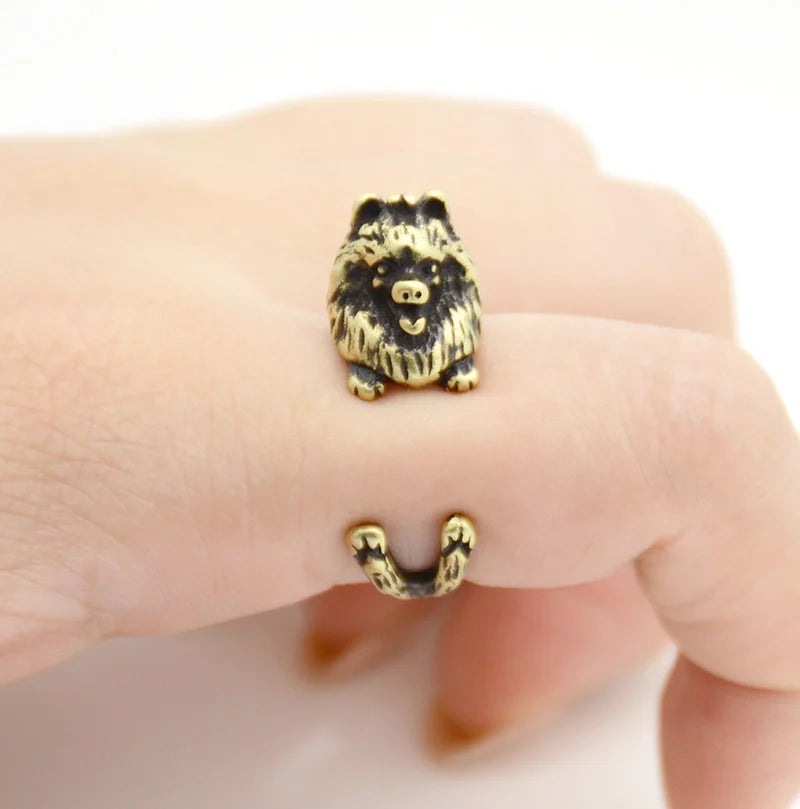 Vintage Bichon Dog&Schnauzer&Greyhound Love Pet Ring Women Boho Poodle Anel Masculino Rings For Men Jewelry Women Anillos Bijoux