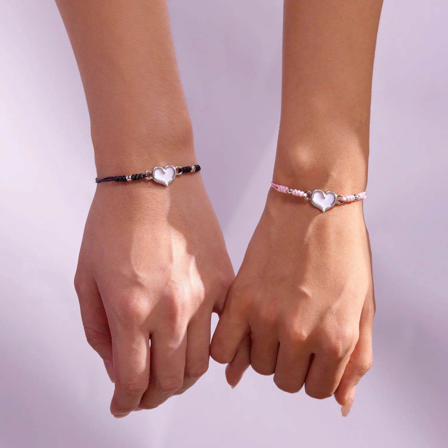 Minimalist Handmade Braided Couple Bracelet for Women Men Romance Luminous Heart Matching Bracelet Trendy Jewelry Gift