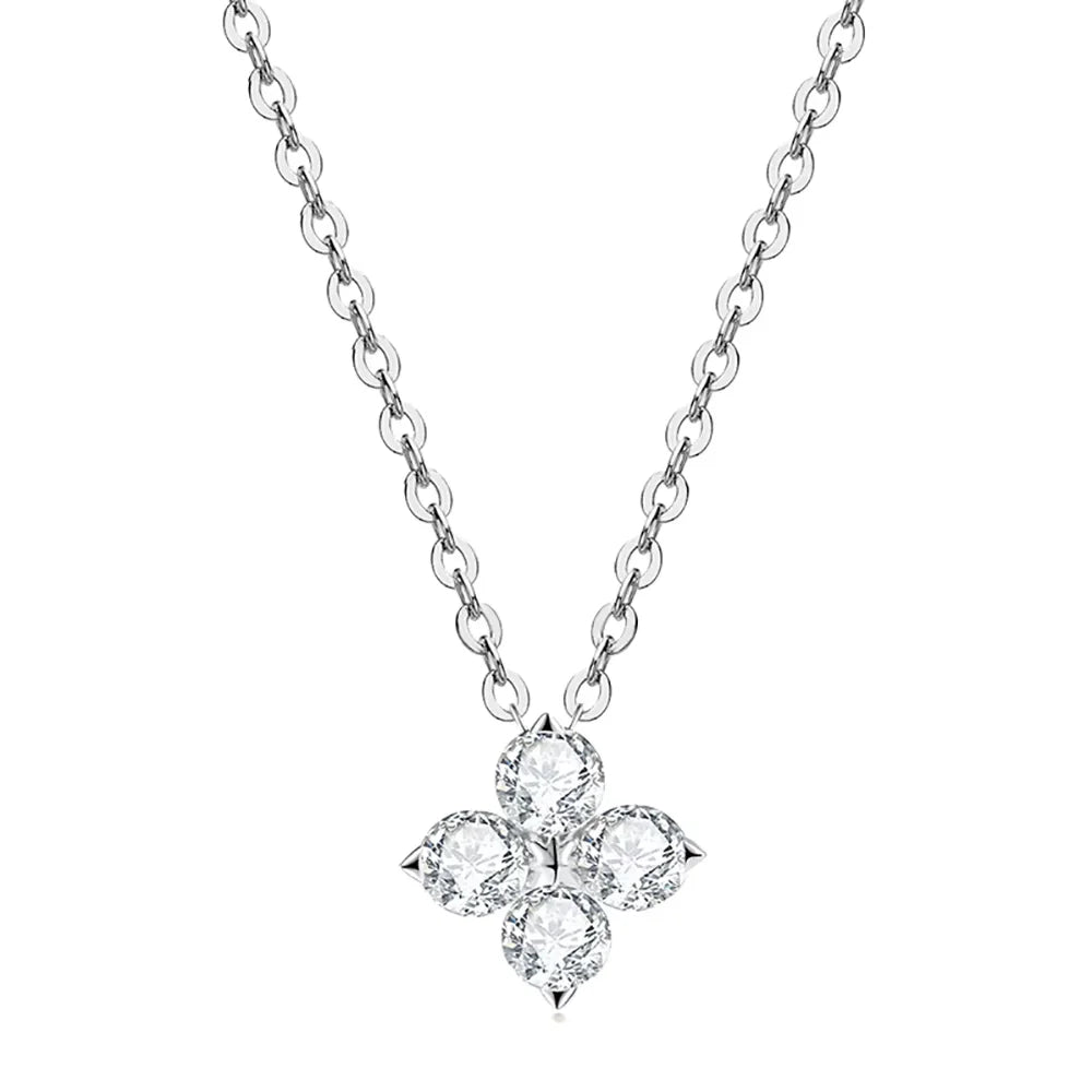 Serenity 3mm D Moissanite Necklace For Women Gift Sparkling Lab Diamond Pendant Necklace S925 Sterling Silver Jewelry Plated 18K - Madeinsea©