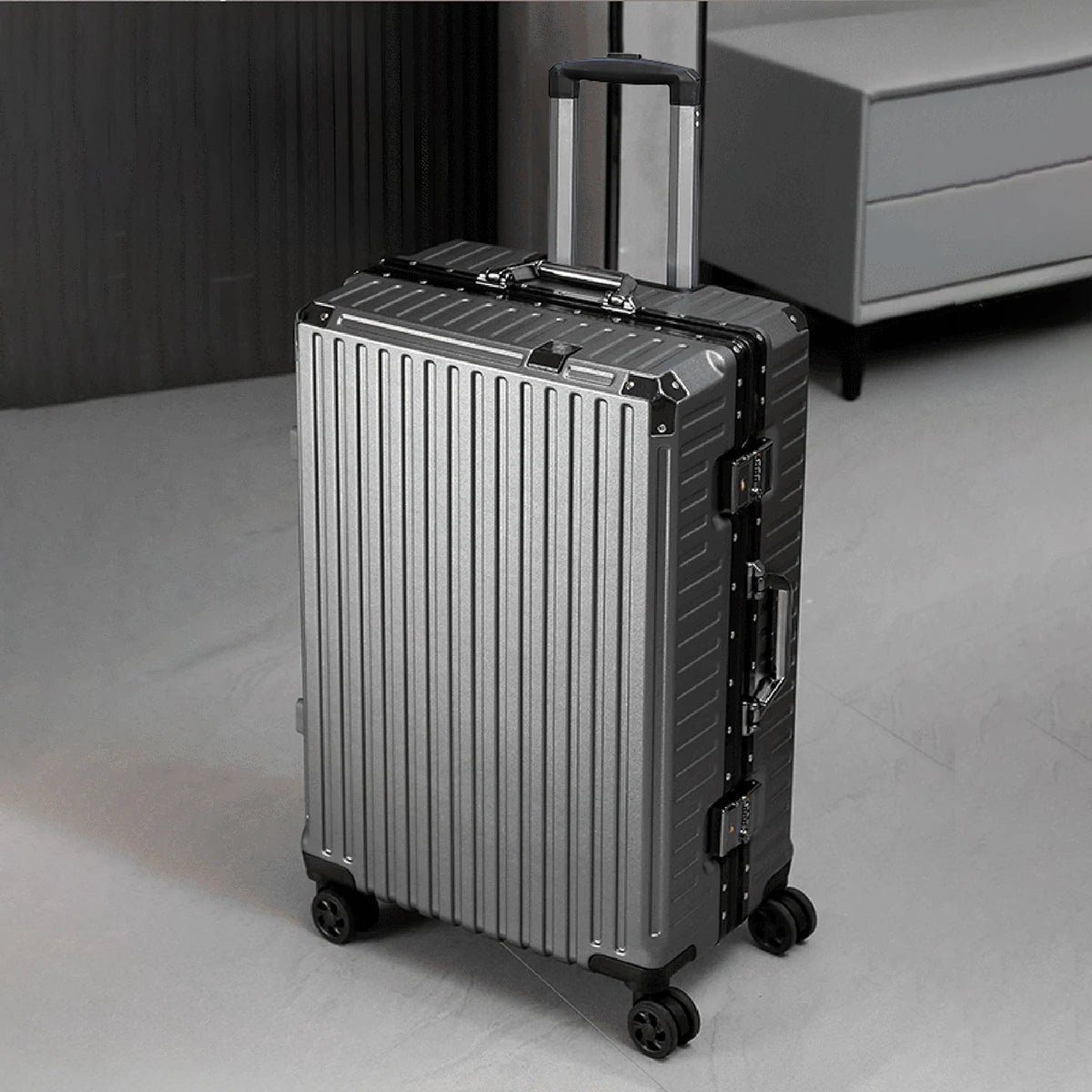 Trolley Luggage 20 24 26 28 Inch Aluminum Frame Rolling Luggage Case USB Travel Suitcase on Wheels Combination Lock Carry-On Luggage - Madeinsea©