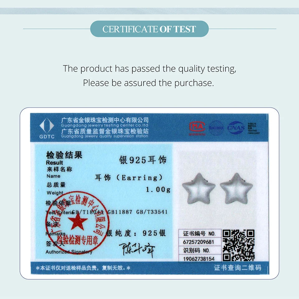 BAMOER 925 Sterling Silver Resin Star Earrings for Women, Smooth Luster Halo Stud Earring with Pearl Color Elegant Party Gift