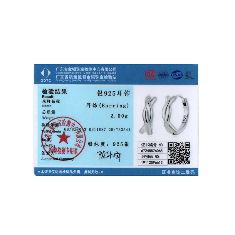 BISAER 925 Sterling Silber Twisted Hoop Ohrringe Runde Klassische Hypoallergen Ohr ClipFür Frauen Party Original Edlen Schmuck Geschenk