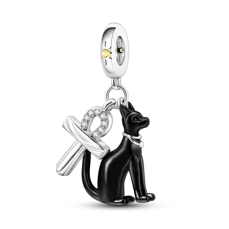 New 925 Sterling Silver Charms Beads Pendant Devil's Eye Blue Zircon Charms For Original Bracelet Charms DIY Jewelry Gift