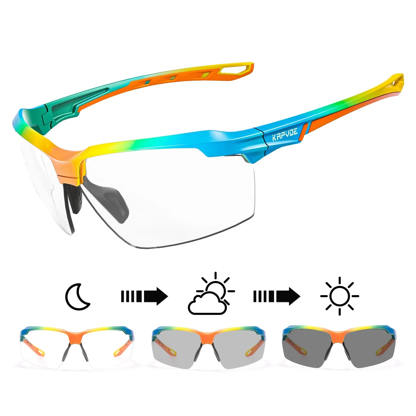 KAPVOE Polarized Outdoor Sunglasses Men Driving Bike Eyewear Women MTB Road Bicycle Cycling Glasses Sports Running UV400 Goggles - Madeinsea©